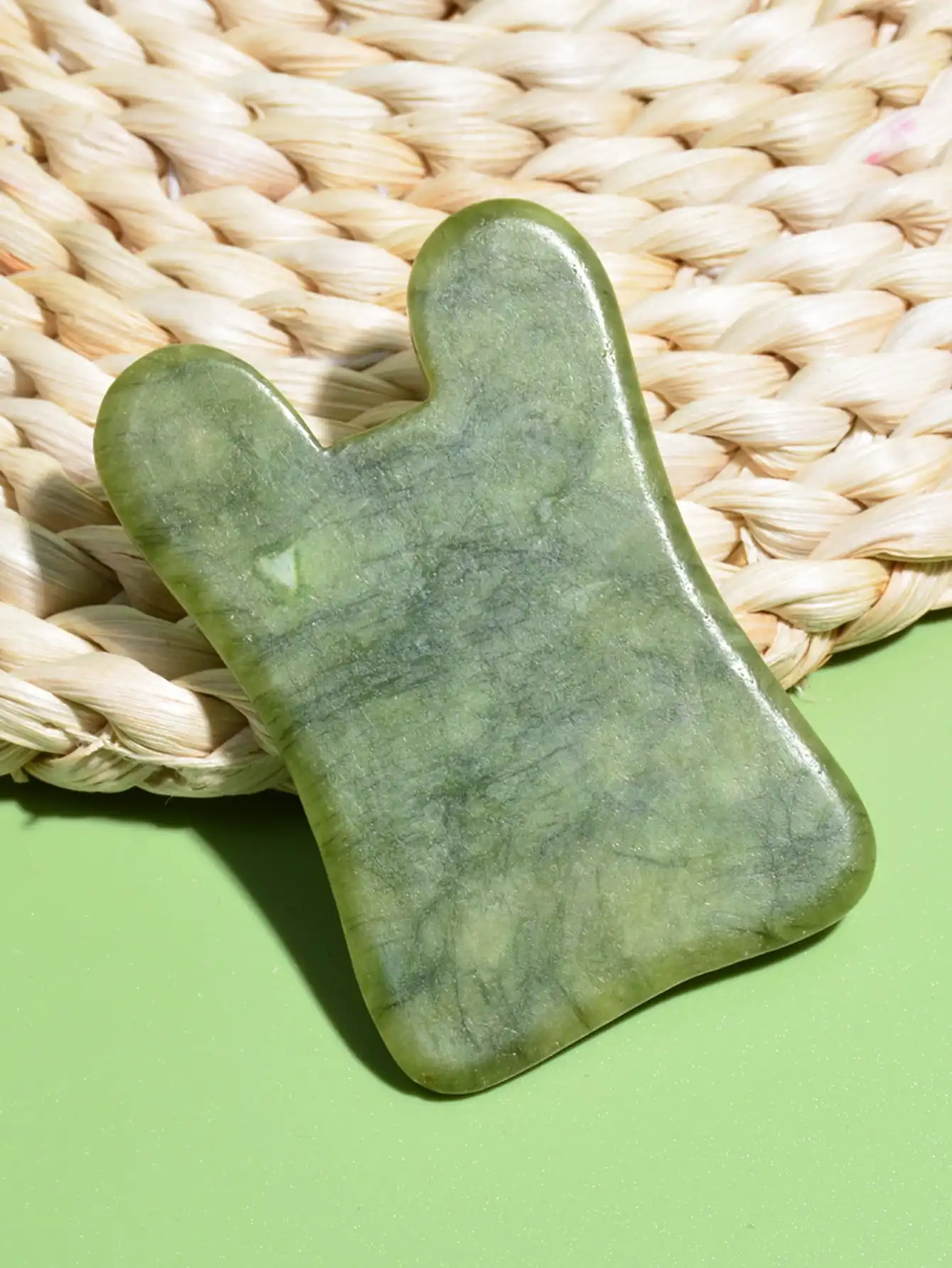 Jade Gua Sha Tool - Natural Jade Stone Scraping Gua Sha