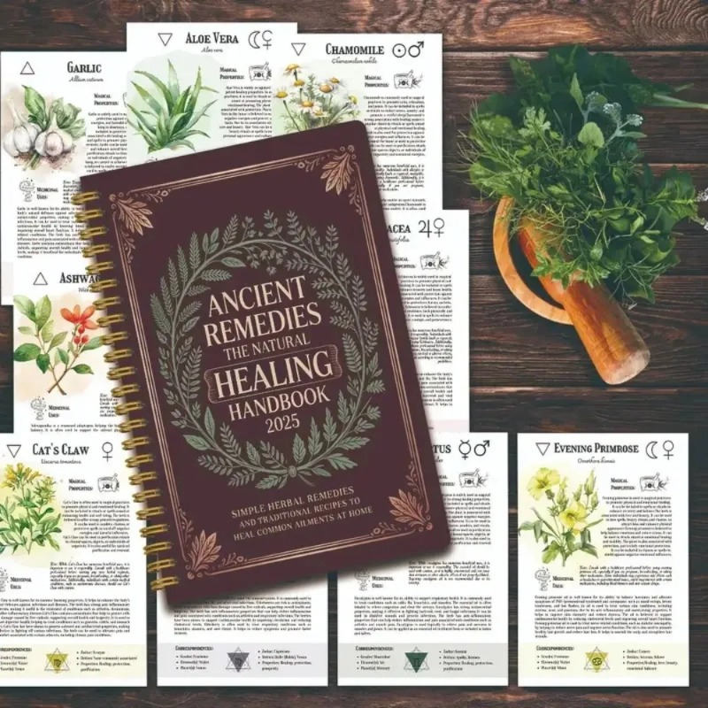Holistic Health & Wellness - Natural Healing Handbook Spiral Bound Guidebook