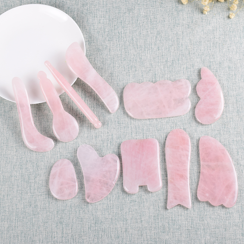 Natural Rose Jade Gouache Scra - Jade Gua Sha Tool บทวิจารณ์และราคา