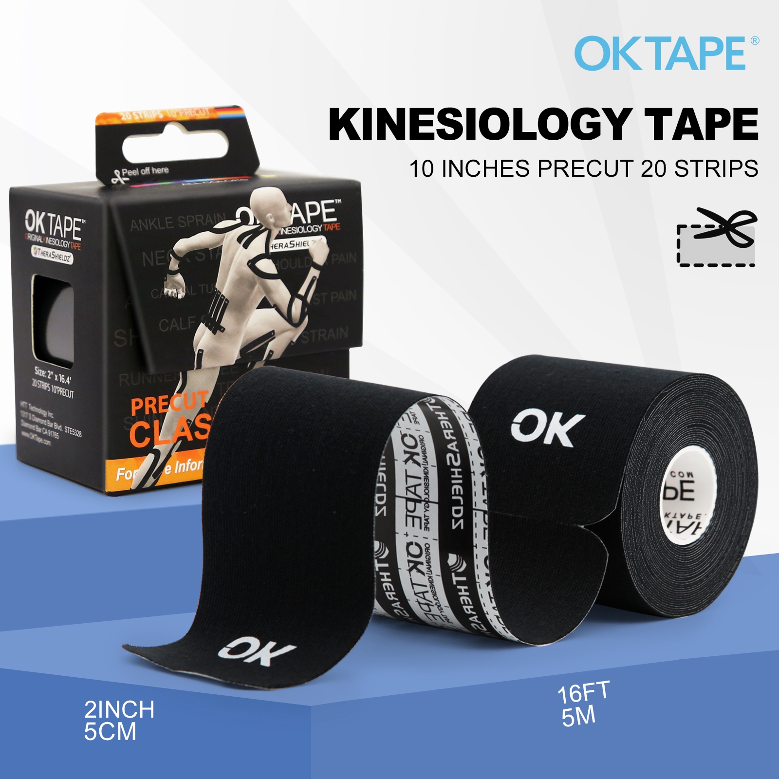 OK TAPE Kinesiology Tape 4 Rol - Sports Taping Precut บทวิจารณ์และราคา