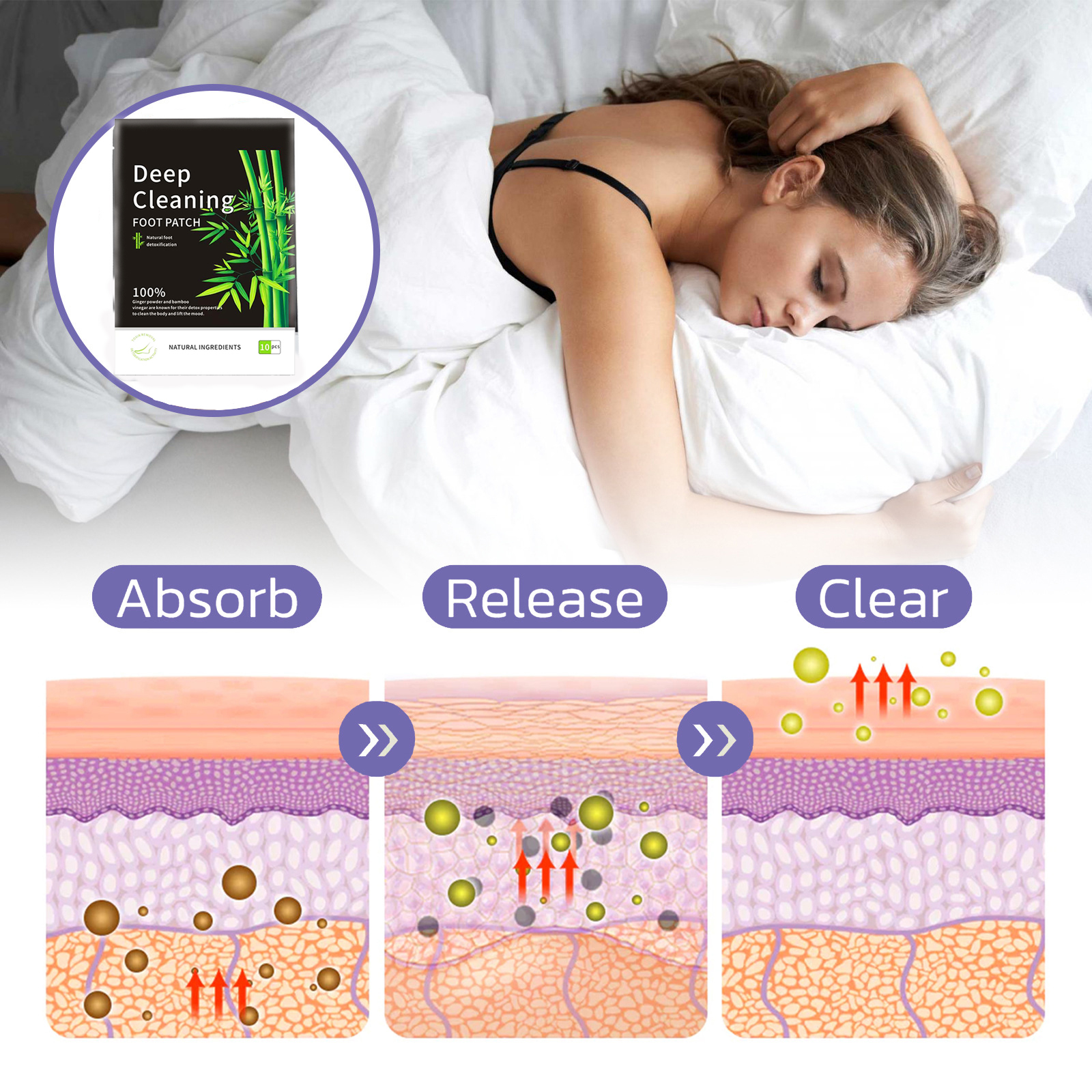 Detox Foot Patches Pads Natura - Detox Foot Patch บทวิจารณ์และราคา