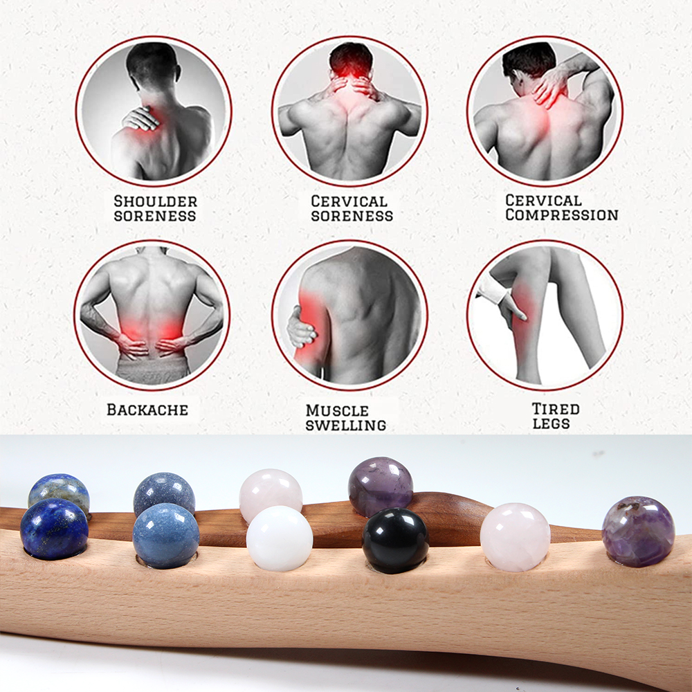 Wood Massage Stick 10 Jade Sto - Jade Gua Sha Tool บทวิจารณ์และราคา