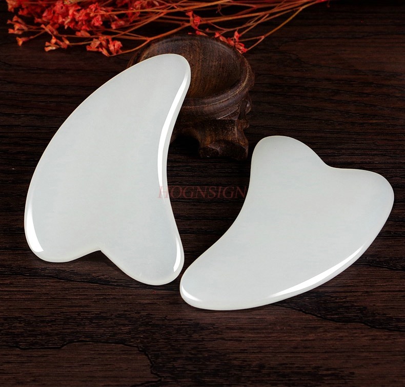 2pcs Natural jade facial shavi - Jade Gua Sha Tool บทวิจารณ์และราคา