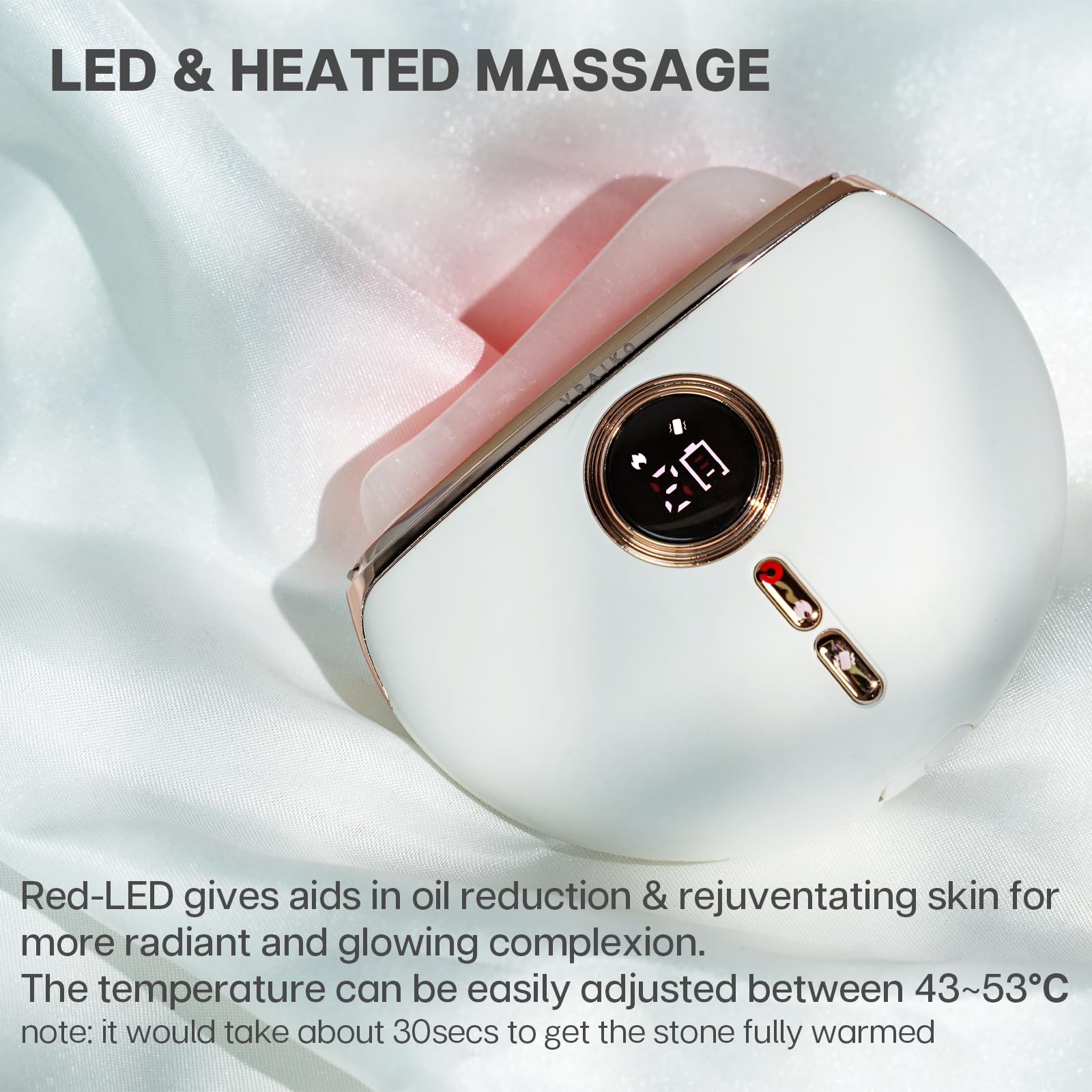 VRAIKO LED Gua Sha Device, Jad - Jade Gua Sha Tool บทวิจารณ์และราคา