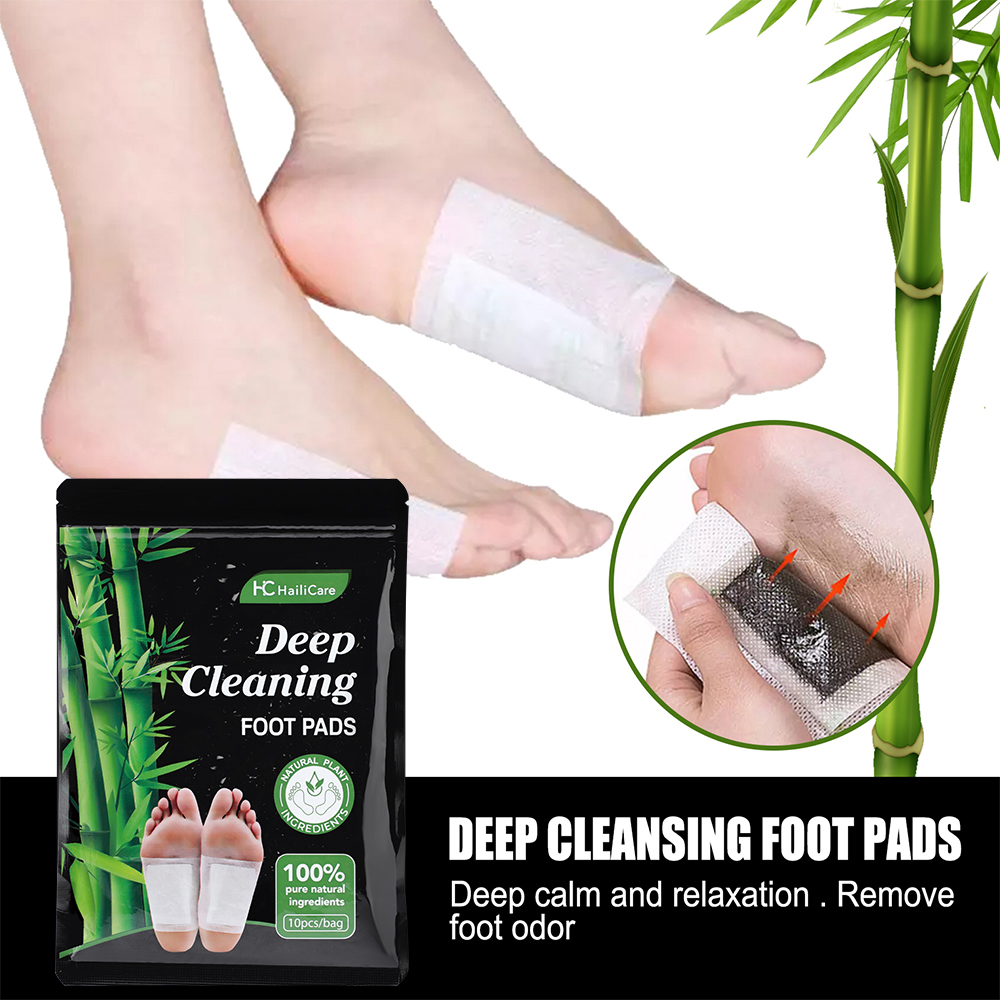 10pcs Mugwort Bamboo Charcoal  - Detox Foot Patch บทวิจารณ์และราคา