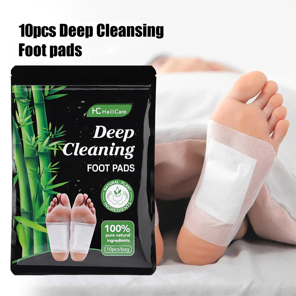 10pcs Mugwort Bamboo Charcoal  - Detox Foot Patch บทวิจารณ์และราคา
