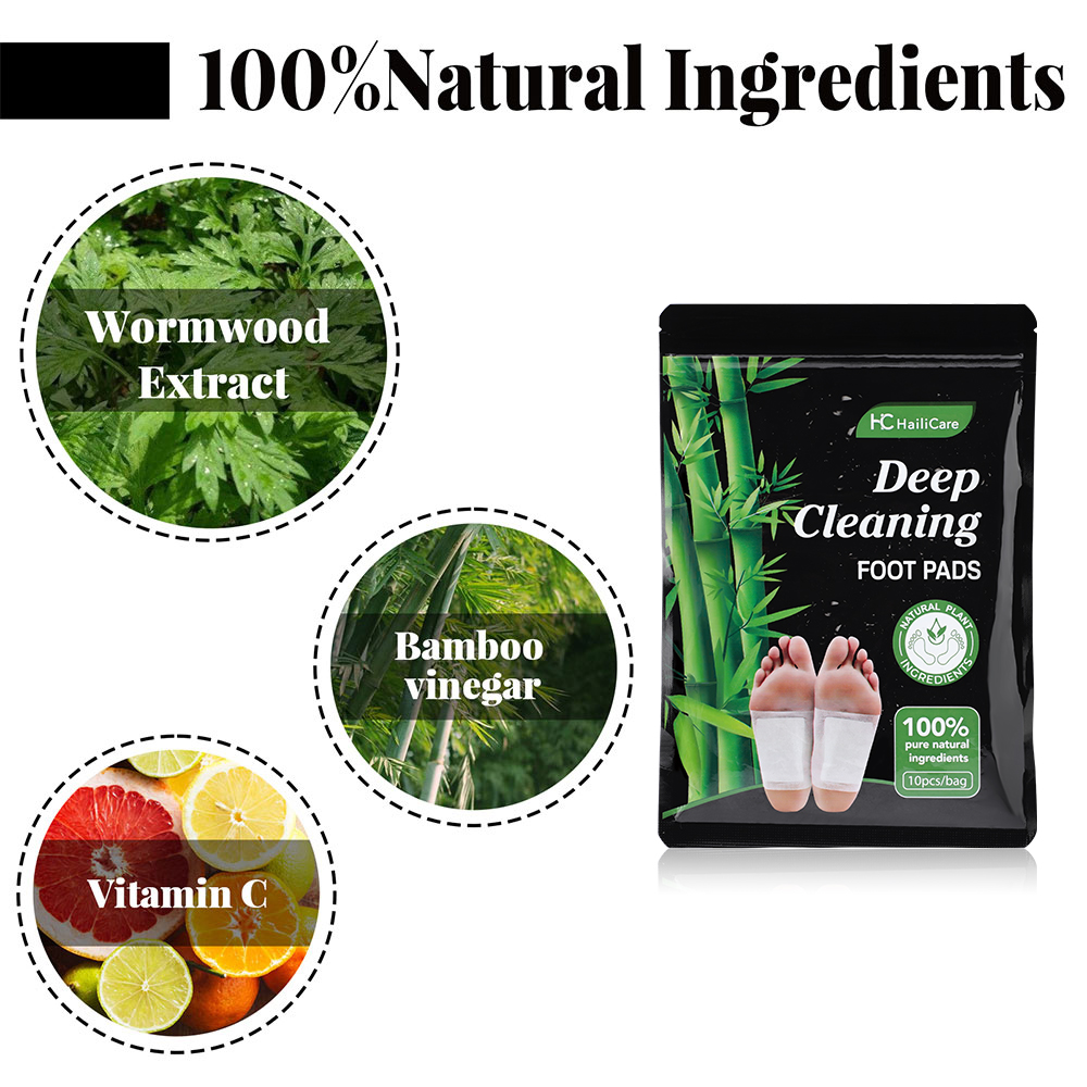 10pcs Mugwort Bamboo Charcoal  - Detox Foot Patch บทวิจารณ์และราคา
