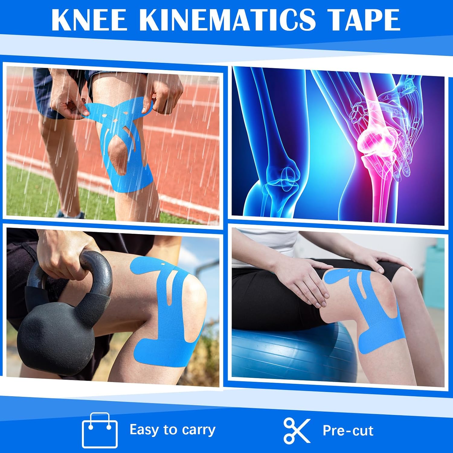 10PCS Precut Kinesiology Tape  - Sports Taping Precut บทวิจารณ์และราคา