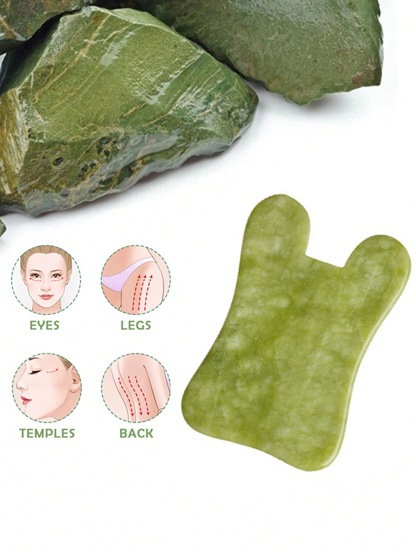 Natural Jade Stone Scraping Gu - Jade Gua Sha Tool บทวิจารณ์และราคา