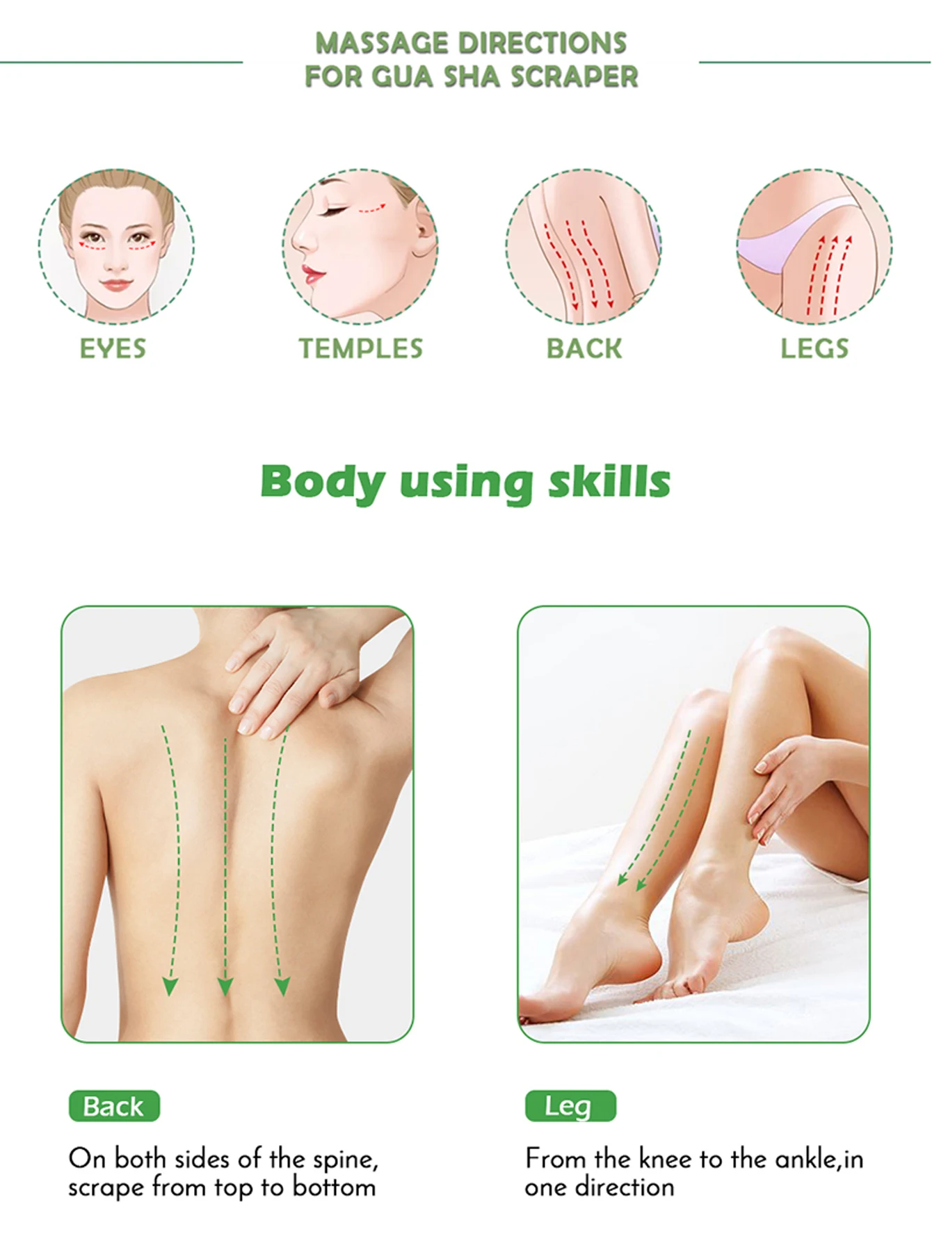 Natural Jade Stone Scraping Gu - Jade Gua Sha Tool บทวิจารณ์และราคา