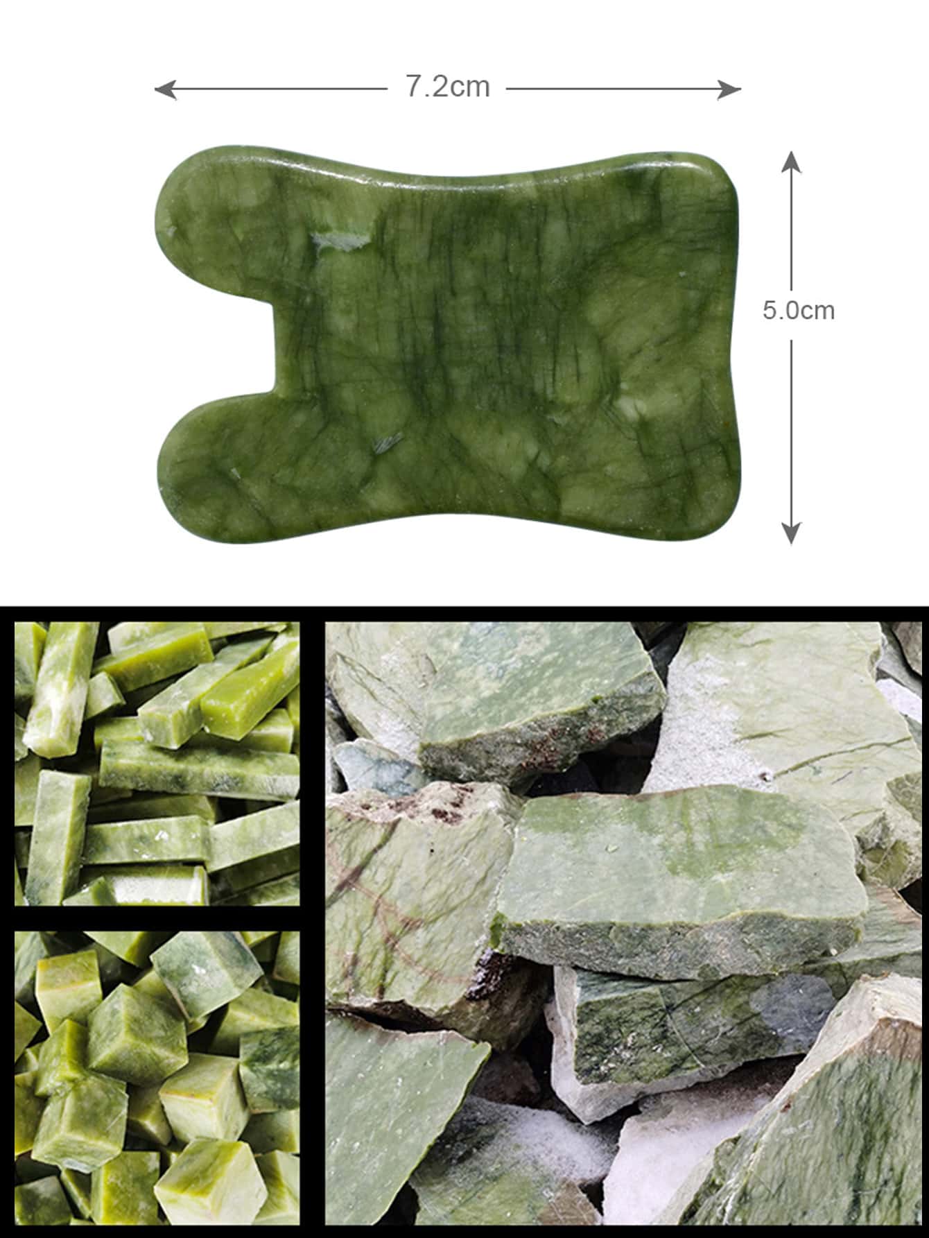 Natural Jade Stone Scraping Gu - Jade Gua Sha Tool บทวิจารณ์และราคา