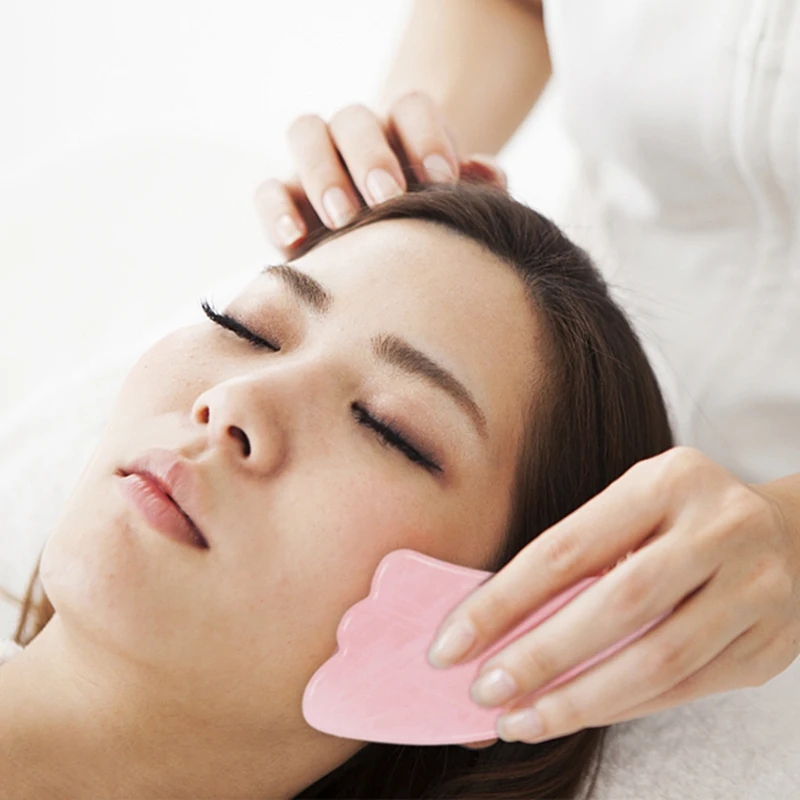 Rose Quartz Gua Sha Board Natu - Jade Gua Sha Tool บทวิจารณ์และราคา
