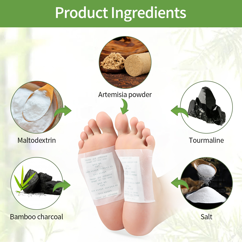 100PCS Natural Detox Foot Bamb - Detox Foot Patch บทวิจารณ์และราคา