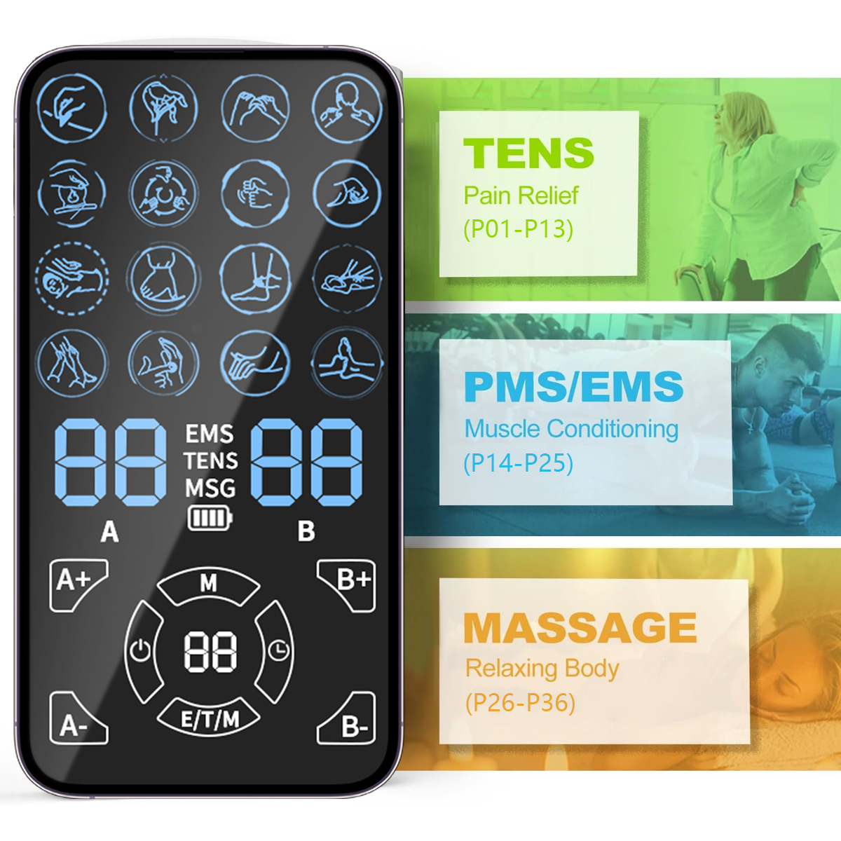 Pain Relief TENS Unit EMS Mass - Tens Pain Relief Unit บทวิจารณ์และราคา