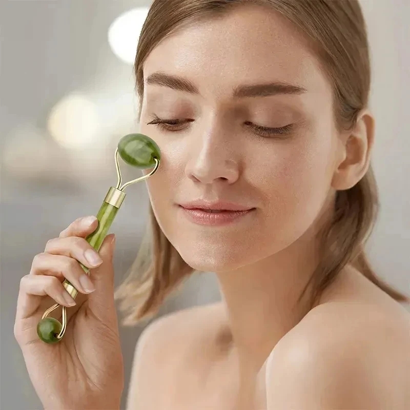 Rose Quartz Natural Jade Rolle - Jade Gua Sha Tool บทวิจารณ์และราคา