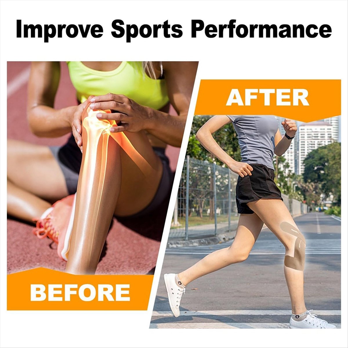 10pcs Precut Kinesiology Knee  - Sports Taping Precut บทวิจารณ์และราคา