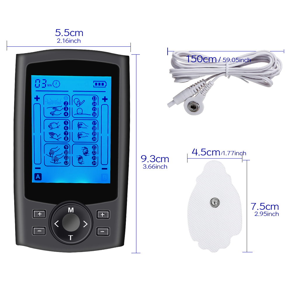 24 Modes Tens Massager EMS Mus - Tens Pain Relief Unit บทวิจารณ์และราคา