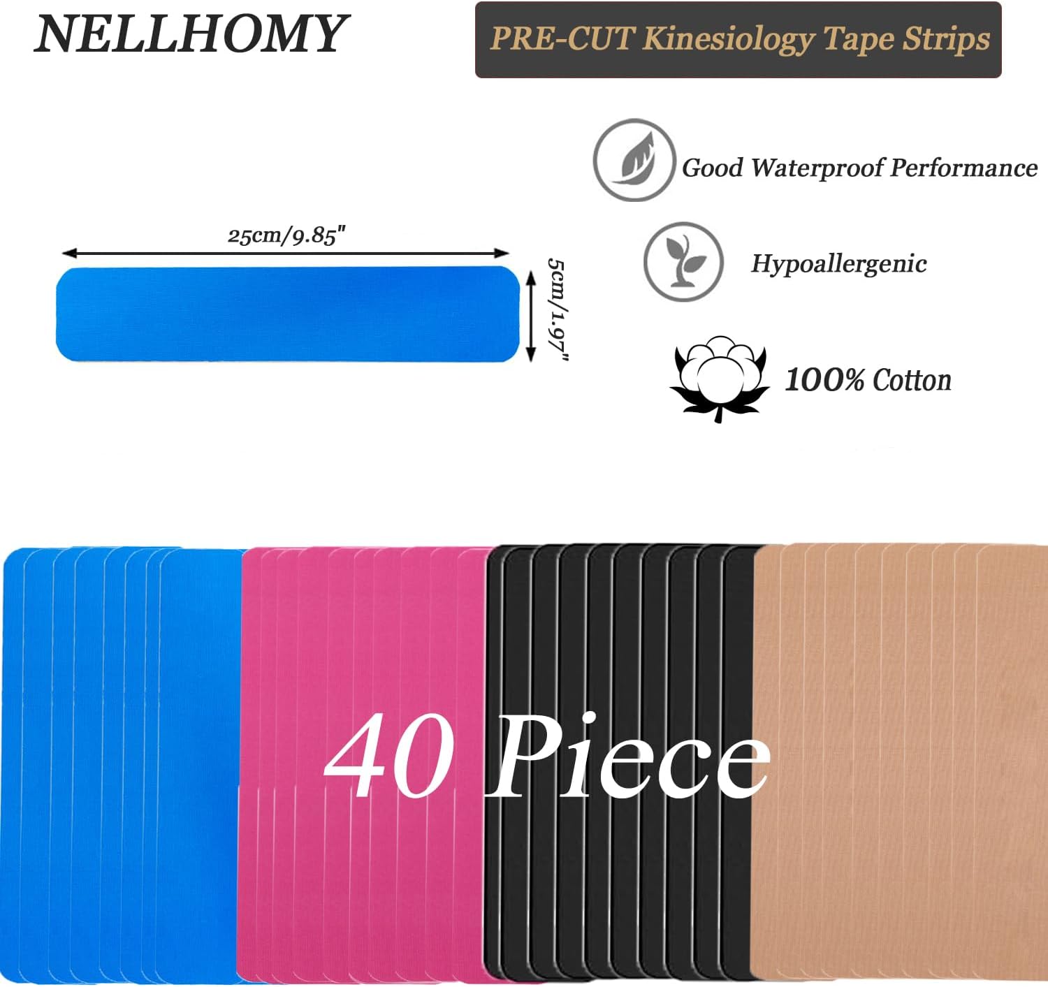 80pcs Sports Tape Cotton Elast - Sports Taping Precut บทวิจารณ์และราคา