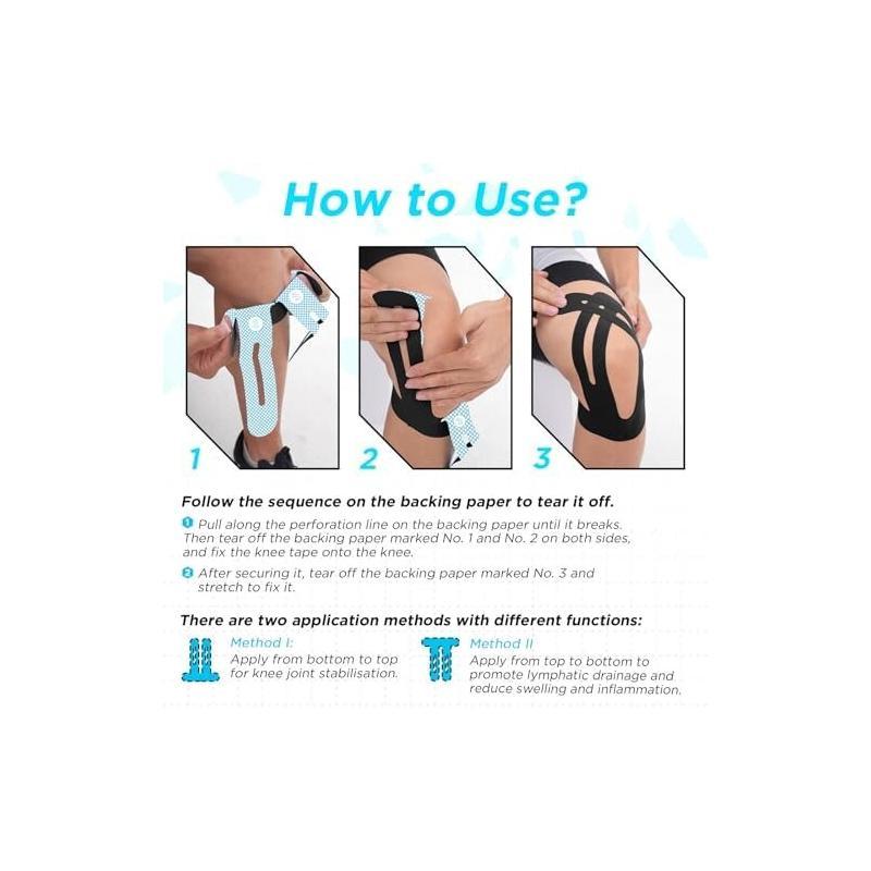10Pcs Pre-Cut Knee Kinesiology - Sports Taping Precut บทวิจารณ์และราคา