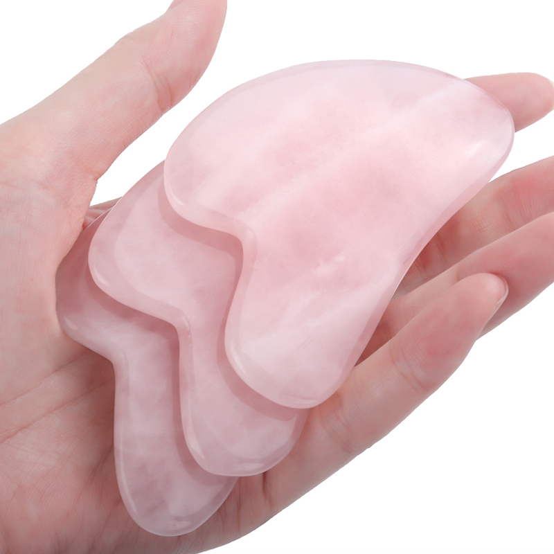 Rose Quartz Jade Guasha Massag - Jade Gua Sha Tool บทวิจารณ์และราคา