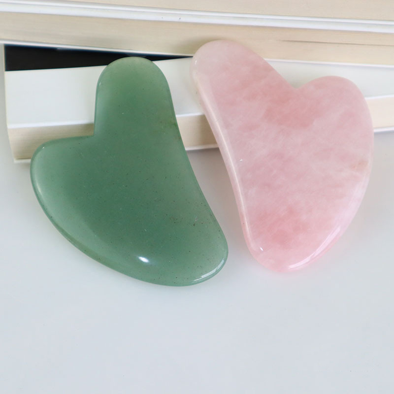 Rose Quartz Jade Guasha Massag - Jade Gua Sha Tool บทวิจารณ์และราคา