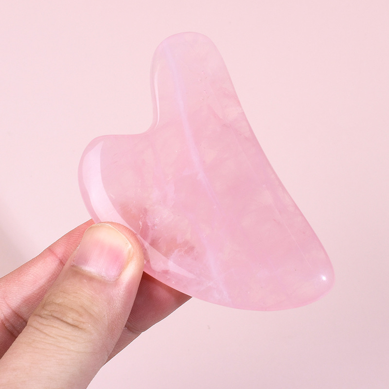 Hot Selling A+Rose Quartz Gua  - Jade Gua Sha Tool บทวิจารณ์และราคา