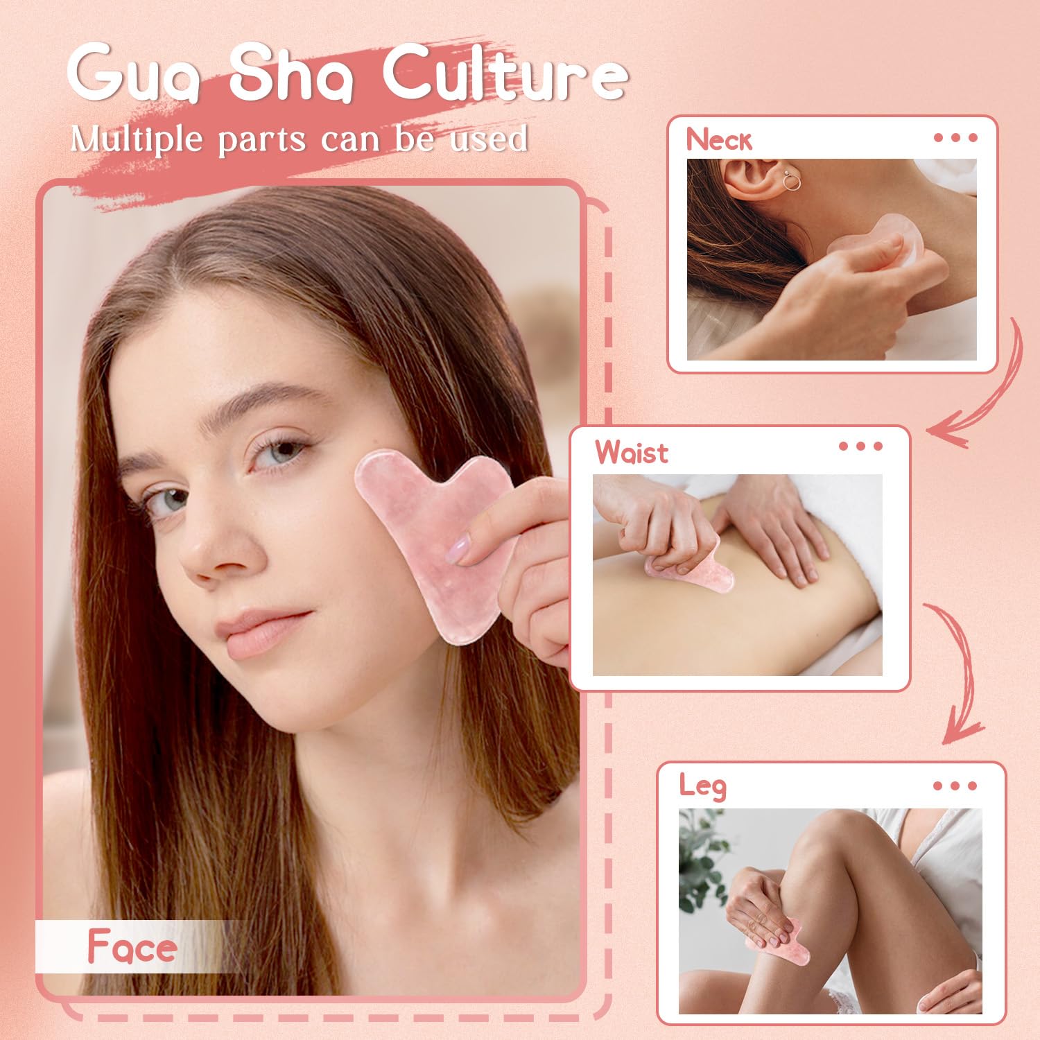 Natural Jade Stone Massage for - Jade Gua Sha Tool บทวิจารณ์และราคา