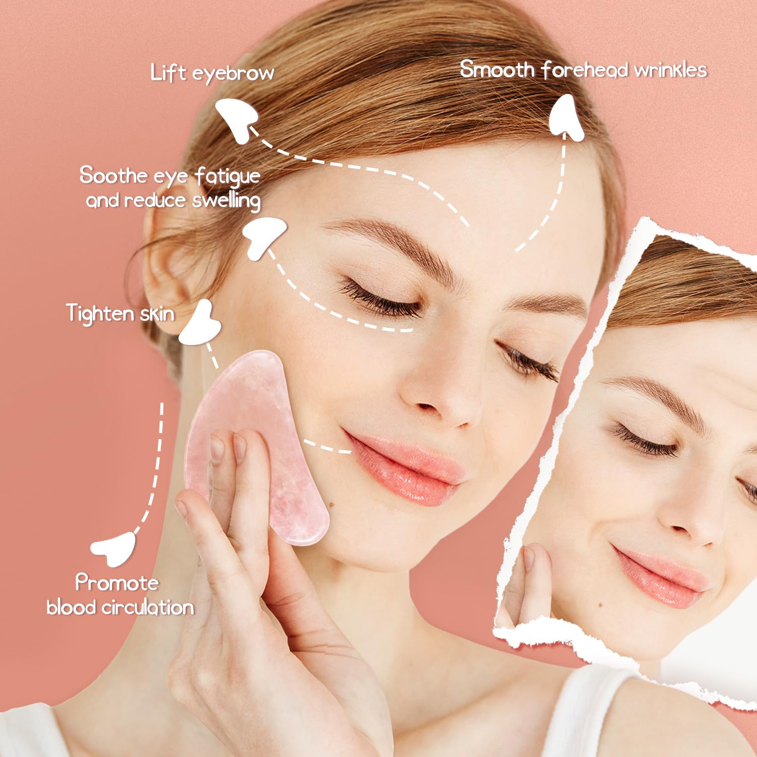 Natural Jade Stone Massage for - Jade Gua Sha Tool บทวิจารณ์และราคา