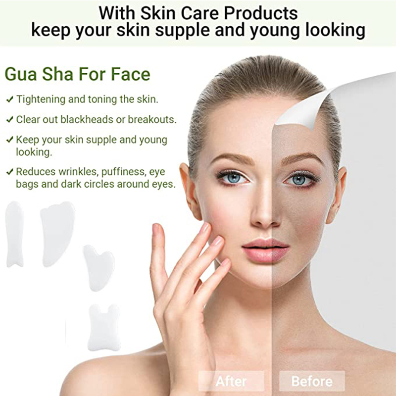 Natural White Jade Gua Sha Boa - Jade Gua Sha Tool บทวิจารณ์และราคา