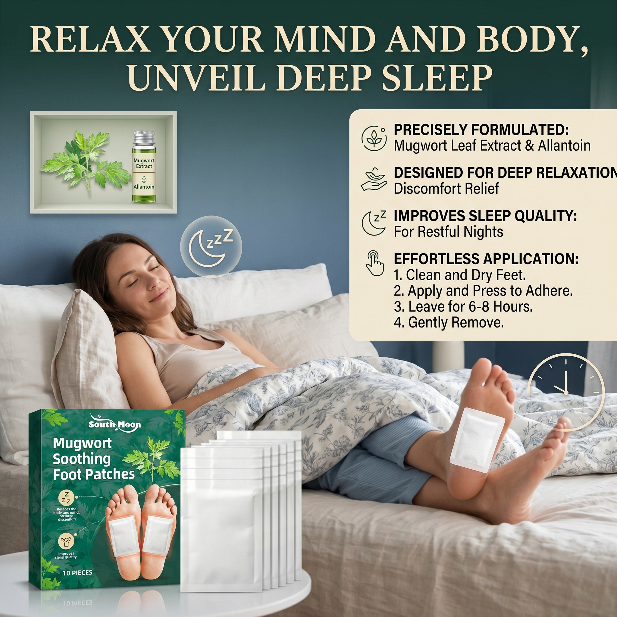 South Moon Mugwort Soothing Fo - Detox Foot Patch บทวิจารณ์และราคา